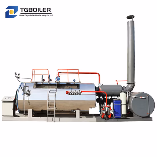 Precio de China Tubo de fuego completamente automático 1 2 3 4 5 6 8 10 toneladas de gas natural industrial GLP Caldera de vapor alimentada por gasóleo a la venta